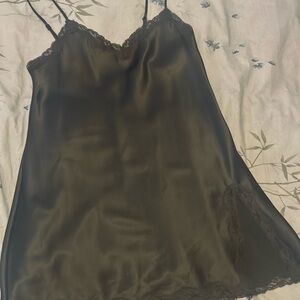 Victoria’s Secret Elegant Black Satin Slip